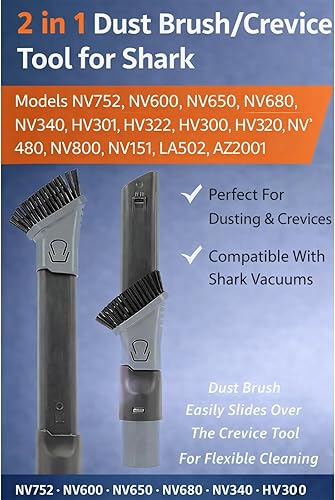 Miniatura 5 de Qualtex Herramienta de hendidura 2 en 1 para aspiradoras Shark HV300 HV320 NV680 NV600 NV340 NV800 NV480