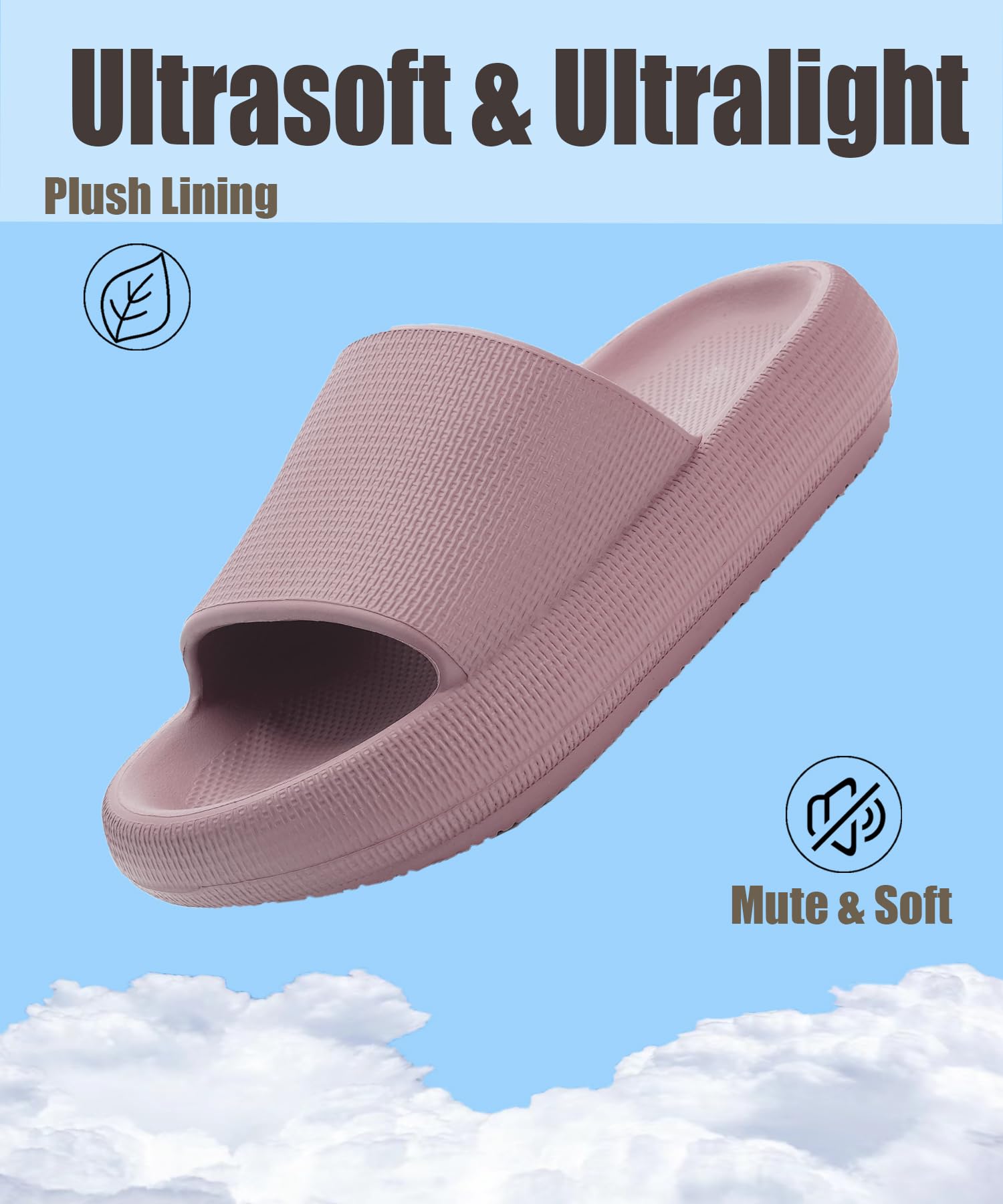 Misolin Ciabatte Donna Estive Nuvola Pantofole Uomo Doccia Sandali Comode Piscina Spiaggia Antisudore Slide Antiscivolo Scarpe da casa Interni ed Esterni