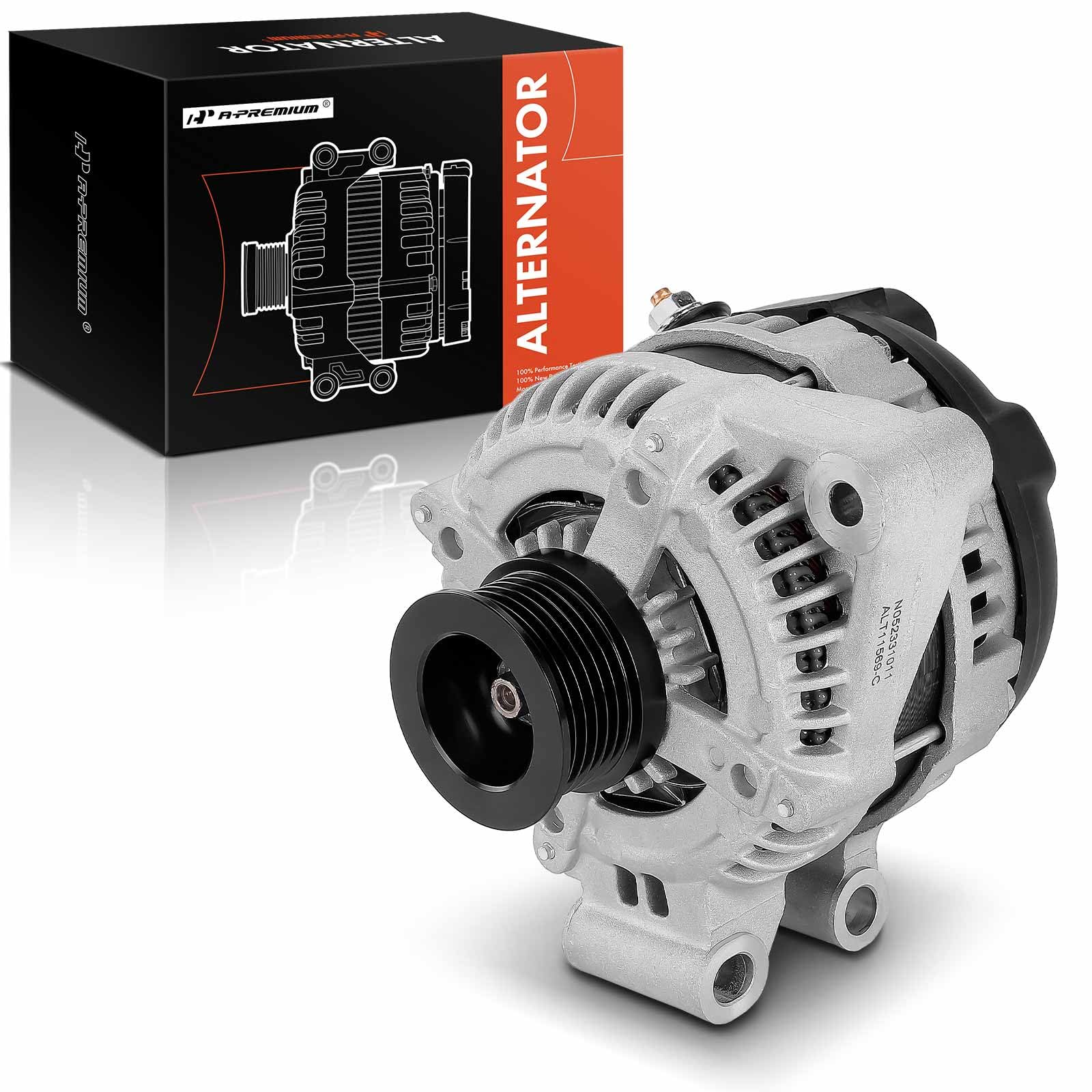 A-Premium Alternator Compatible with Land Rover Range Rover/Range Rover Sport 2006-2009 4.2L 4.4L, LR3 2005-2009 4.4L, 12V 150A 6-Groove Pulley
