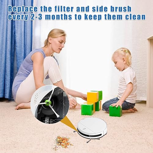 Miniatura 8 de Piezas de repuesto compatibles con iRobot Roomba E&i Series i7 J7 i3 i4 i7+ Plus i3+ i4+ i6 i6+ i8 i8+ E5 E6 j7+ Plus, 2 cepillos de goma