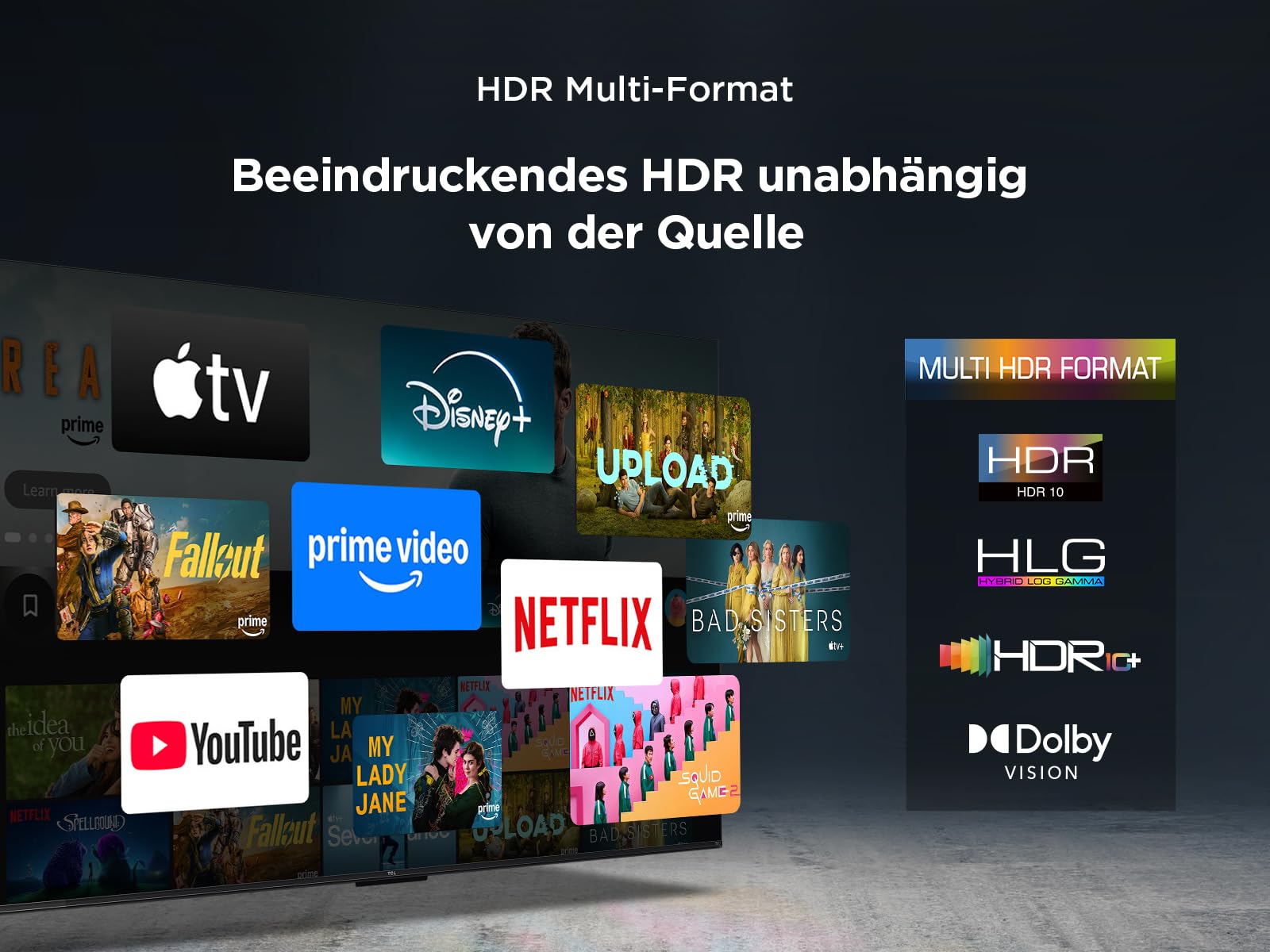 TCL 43T6C 43 Zoll QLED Fernseher, 4K UHD Fire TV, HDR10+, Dolby Vision & Atmos, Smart TV mit Sprachsteuerung mit Alexa, Google Cast & AirPlay 2