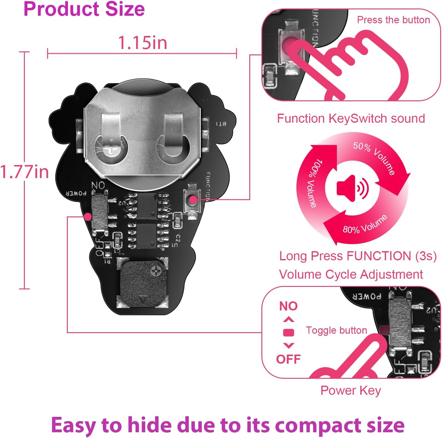 Retysaz Cricket Noise Maker Prank - Long-Lasting Battery, Hidden Gag Toy for Office, Home & April Fools' Day - Funny Gifts (RX-QW-3)