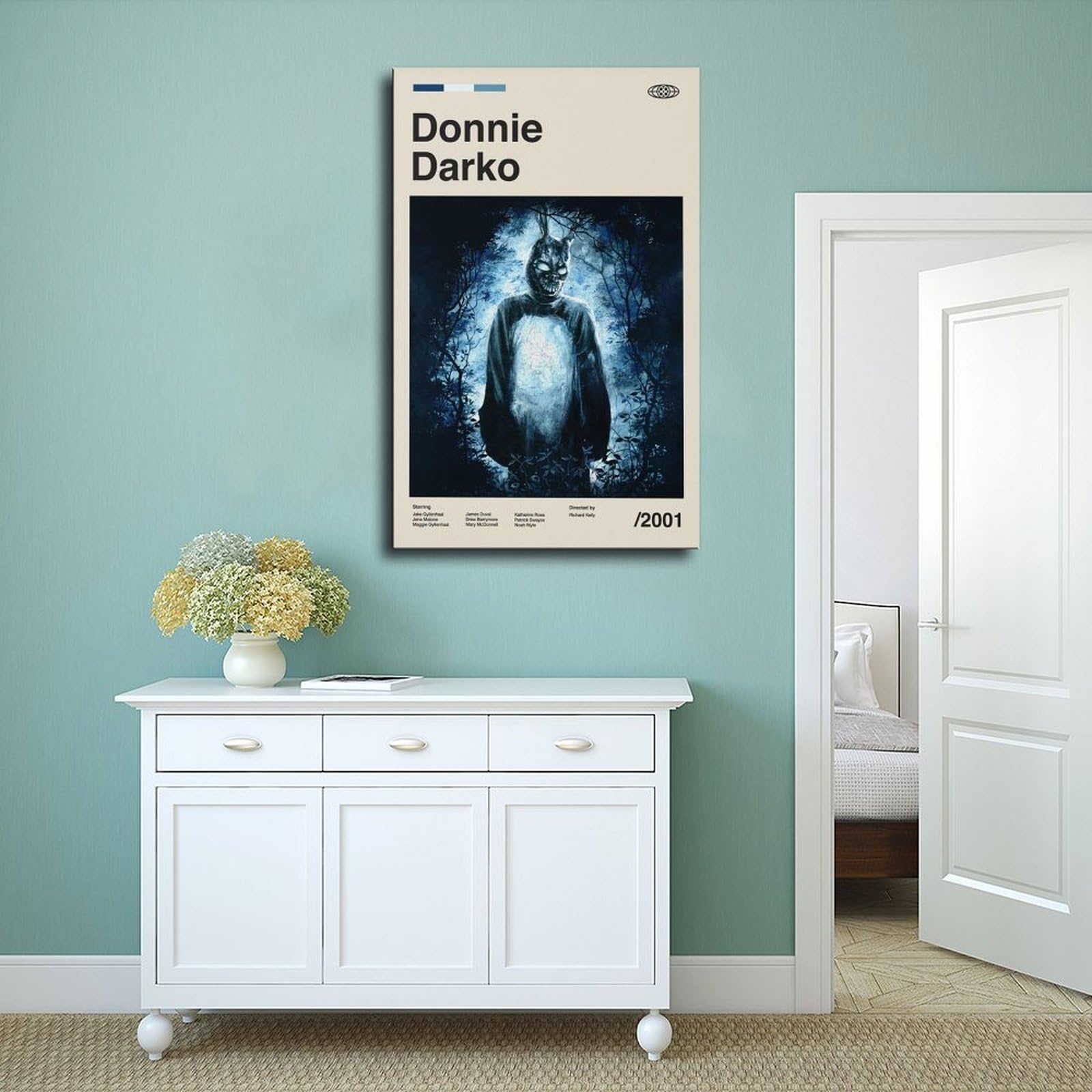 Poster su tela del film Donnie Darko, decorazione per camera da letto, soggiorno, pareti, 30 x 45 cm, stile cornice