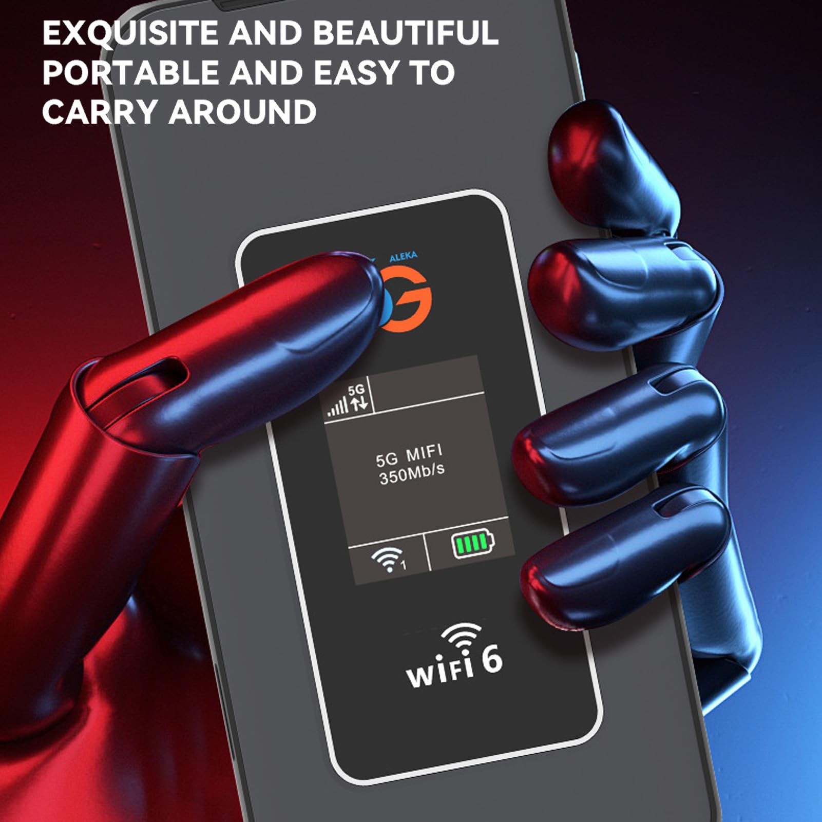 Router Mobile Ultraveloce Ad Alta velocità WiFi Hotspot Portatile 5G per Viaggi D'affari 8000mAh IP67
