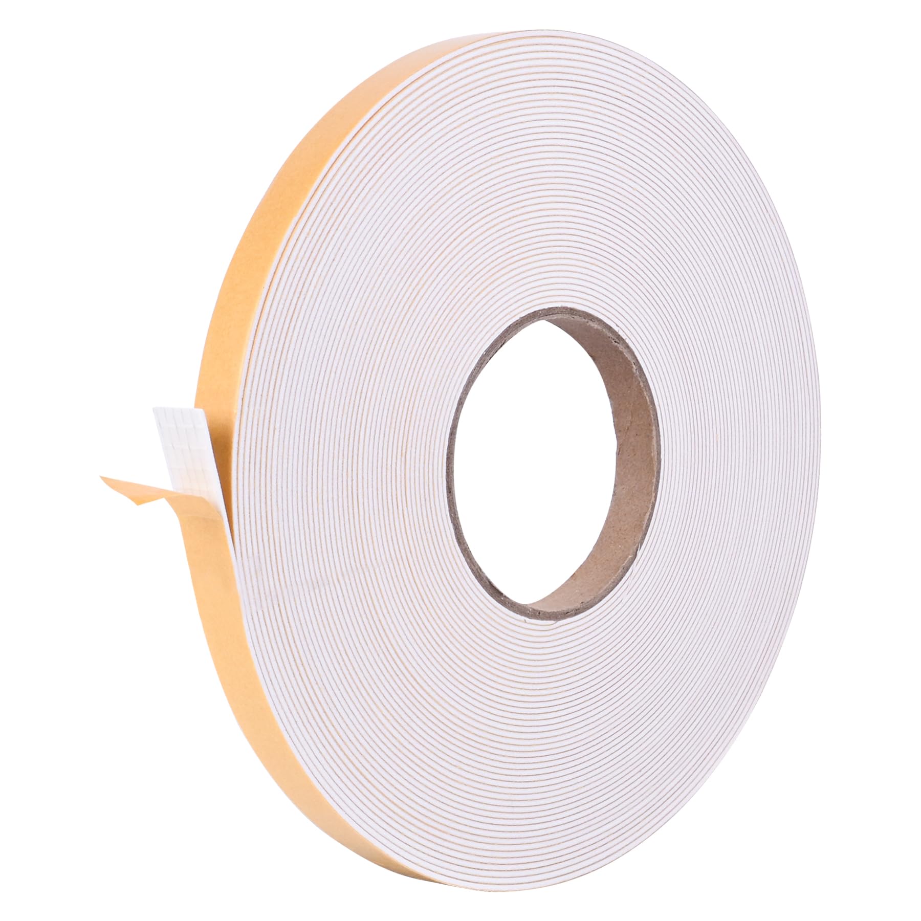 Kikerike Weather Stripping Neoprene White 1/2in x 1/16in x 66Ft (WWS) Material, Strong Adhesive, Multipurpose, Widely Used