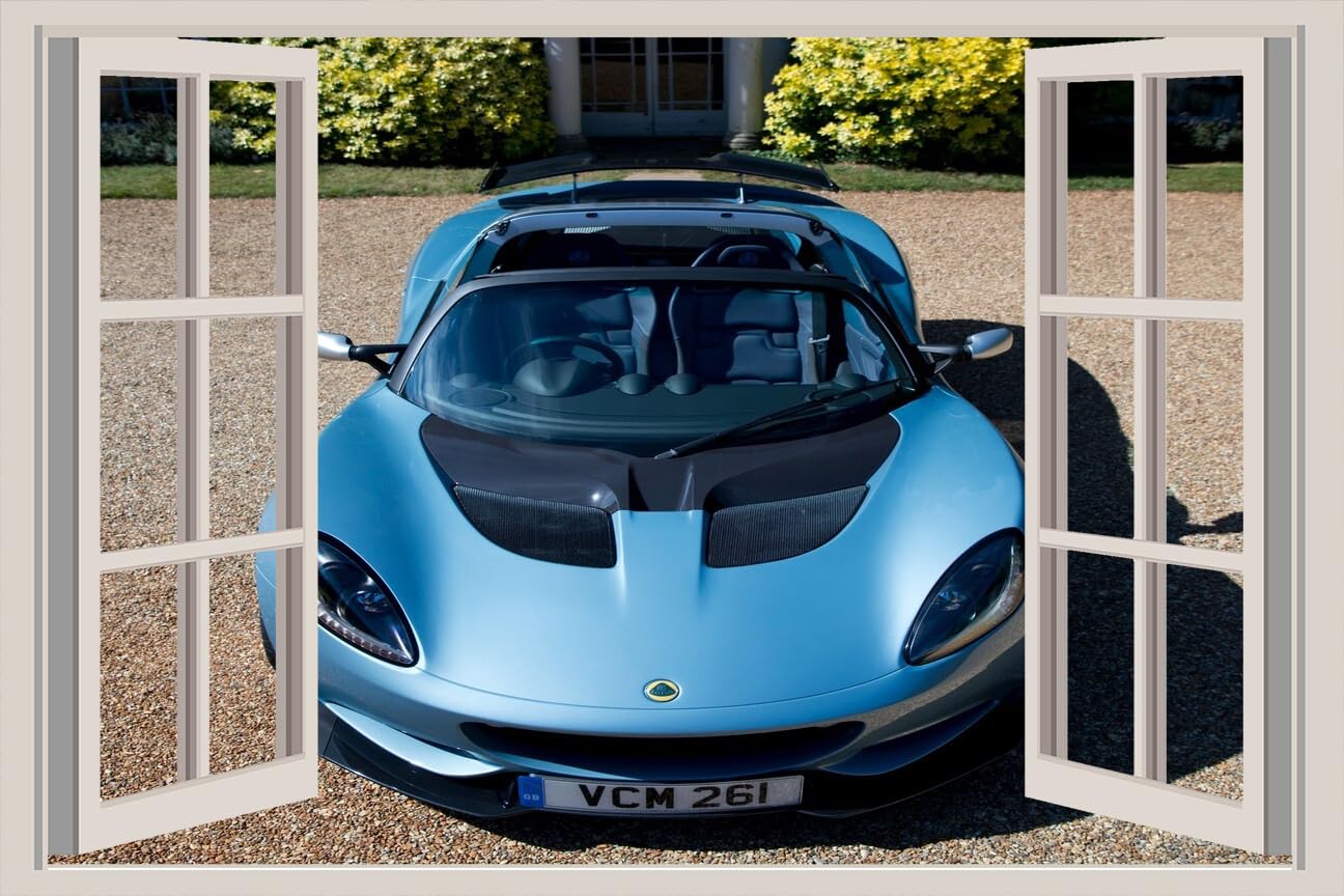 JVERF - JZZA16370 Lotus Elise| Self-Adhesive Open Window Wall Sticker
