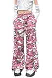 Girls Cargo Pants Loose Streetwear Hip Hop Dance Wide Leg Pants for Kids, 4-14 Years