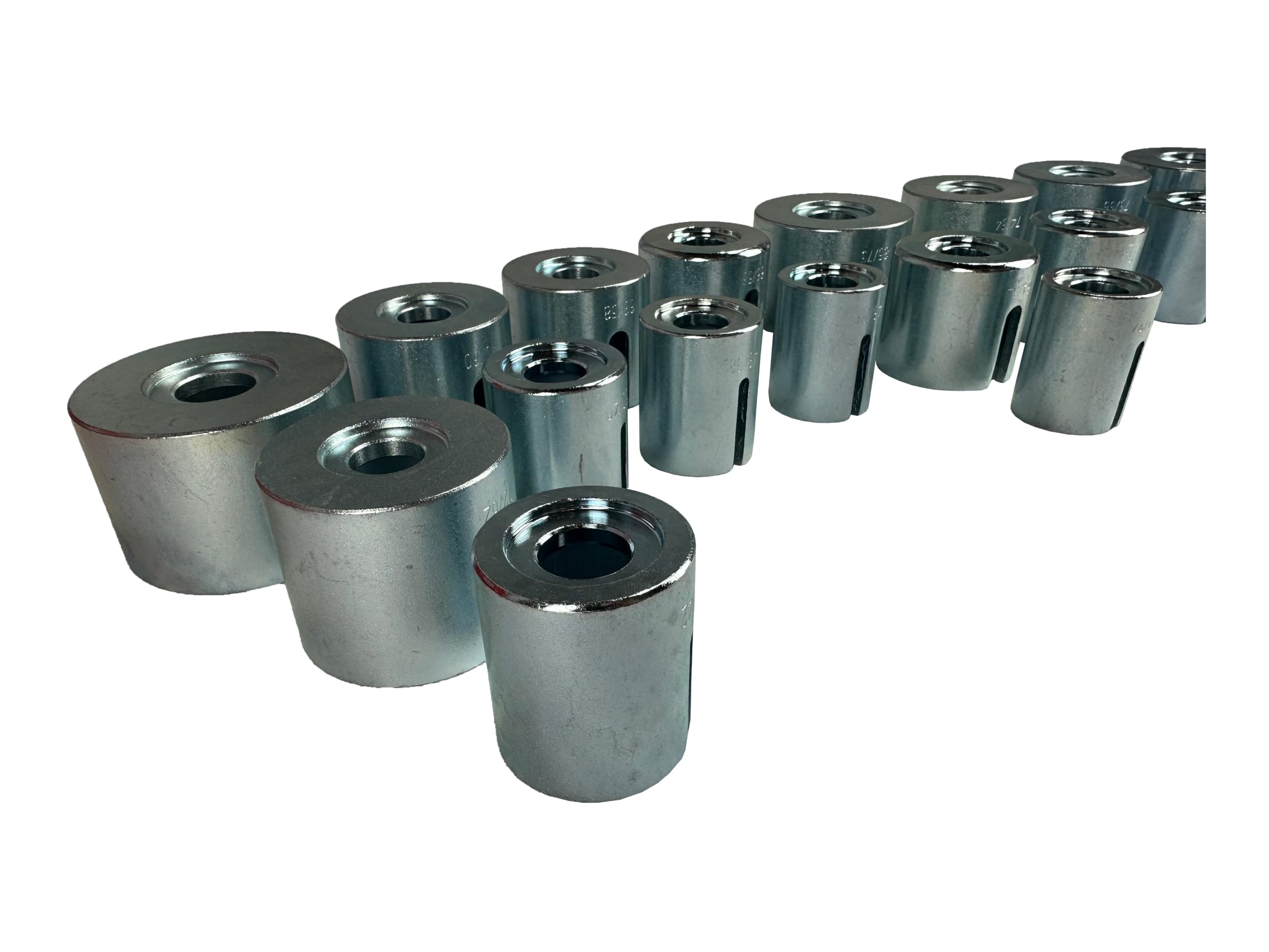 Set estrattore per Silent Block 34–90 mm e boccole con 22 Manicotti di pressatura e 5 Mandrini e Dadi, Kit per rimozione di boccole con Cuscinetti di Tenuta per Auto Camion