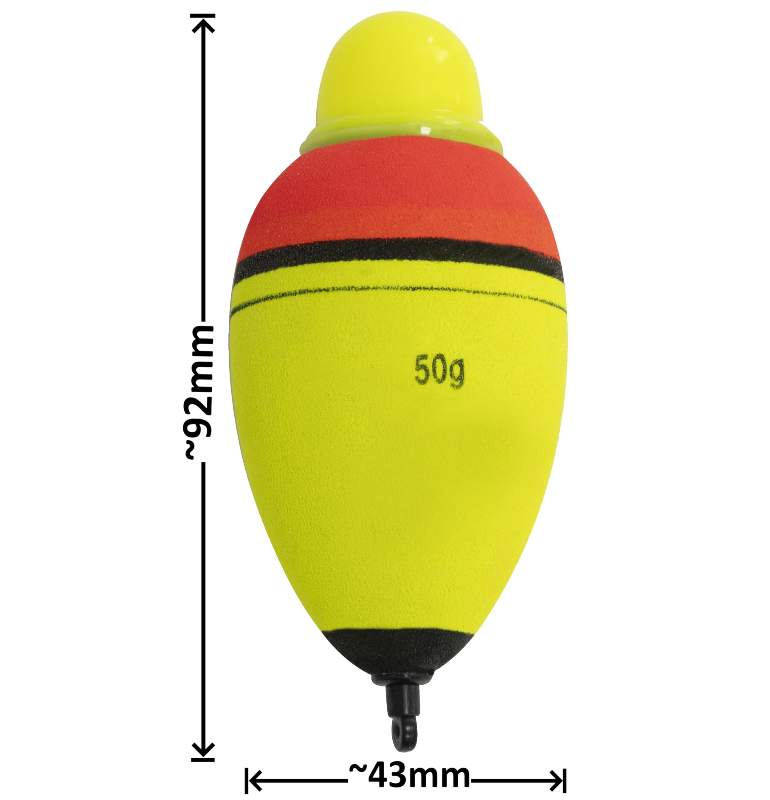 AERZETIX - Galleggiante tappo luminoso rosso e verde per pesca predatori lucioperca siluro trota - gancio canna da pesca pesce