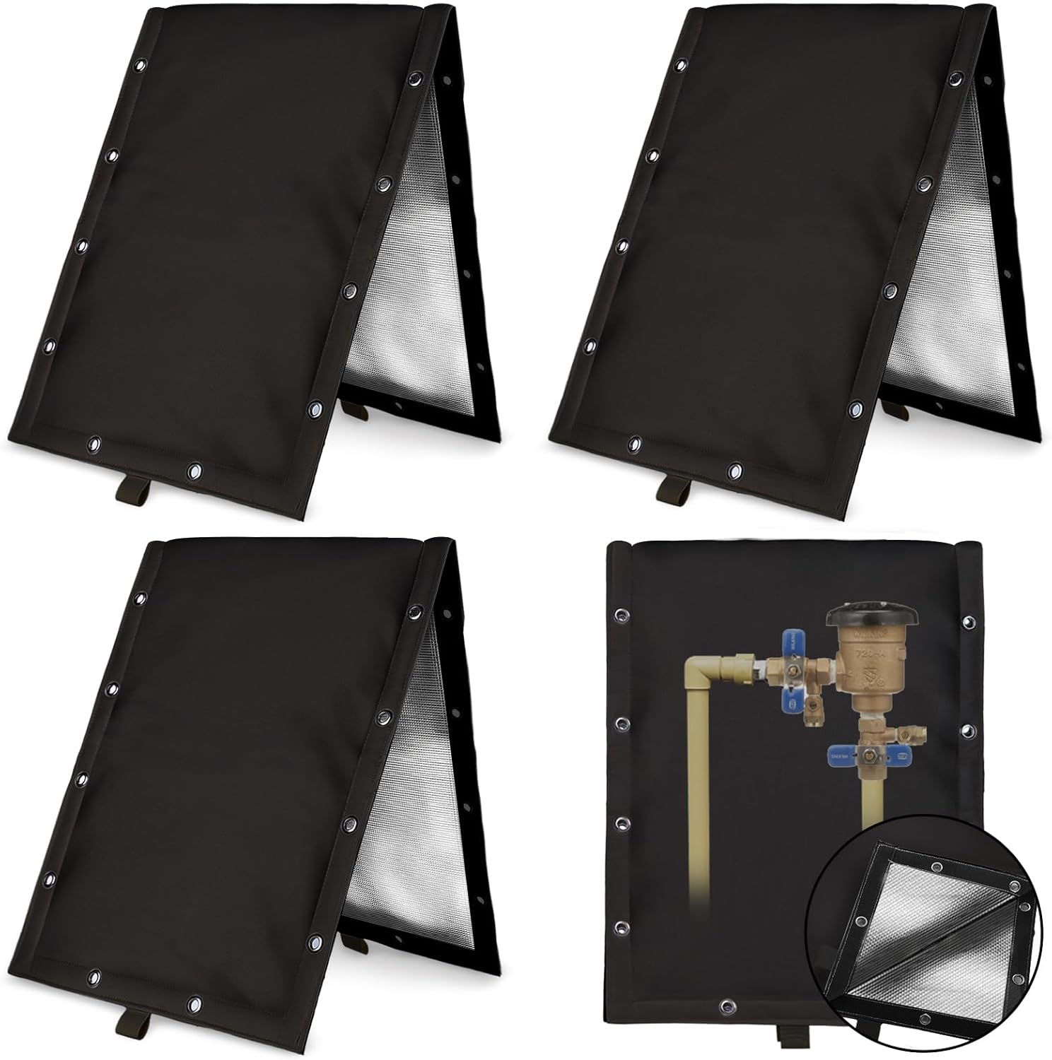 4 Pack Backflow Preventer Insulation Cover 5 Layers of Backflow