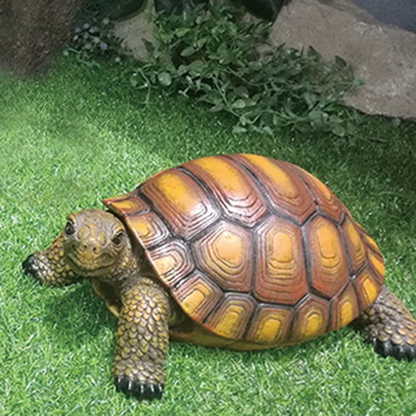 Figurine tortue de jardin résine grande statue animal simulation cour