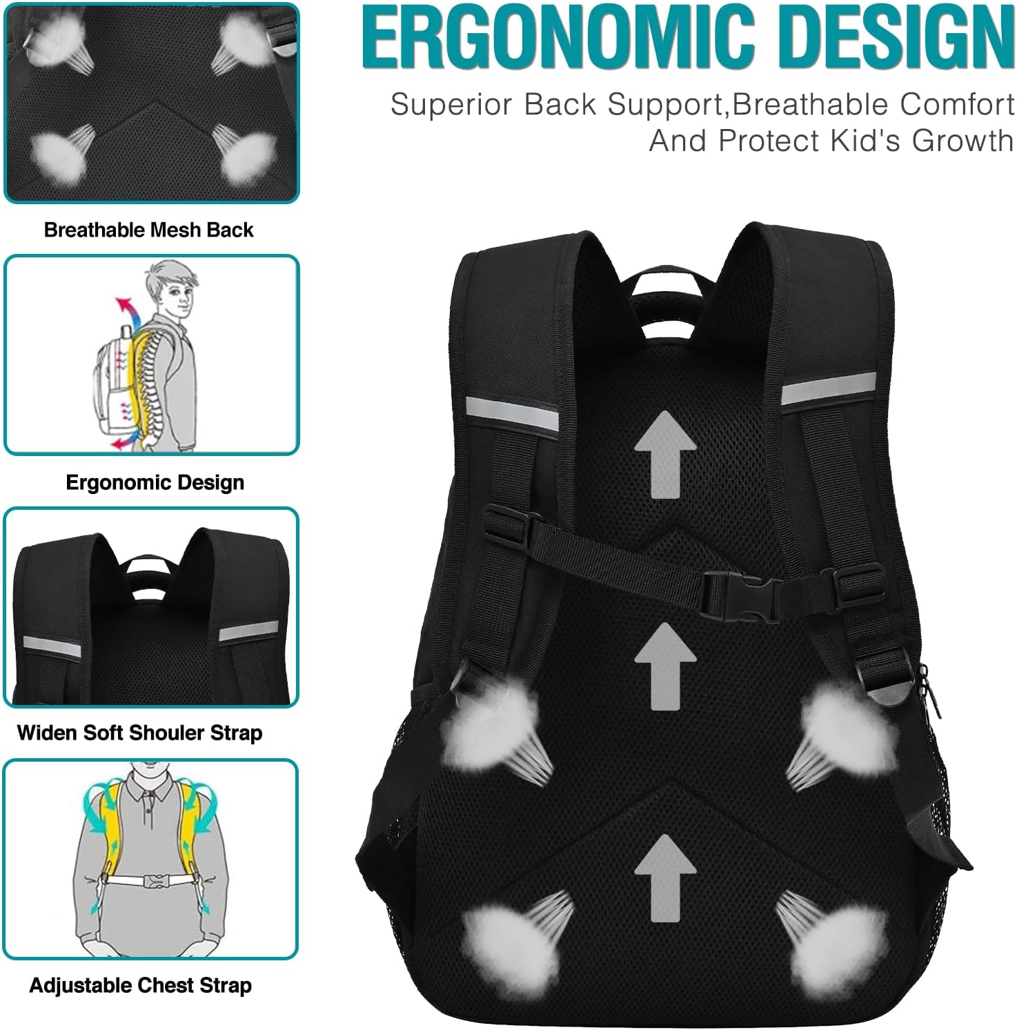 School Backpack for Boys,Gamer Backpack for Boys Kids Elementary Middle School Student,17″ Video Game Bookbag Travel Back Pack For Boy Kids Teen