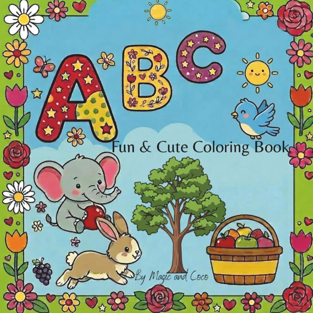 ABC: Fun and Cute Coloring Book