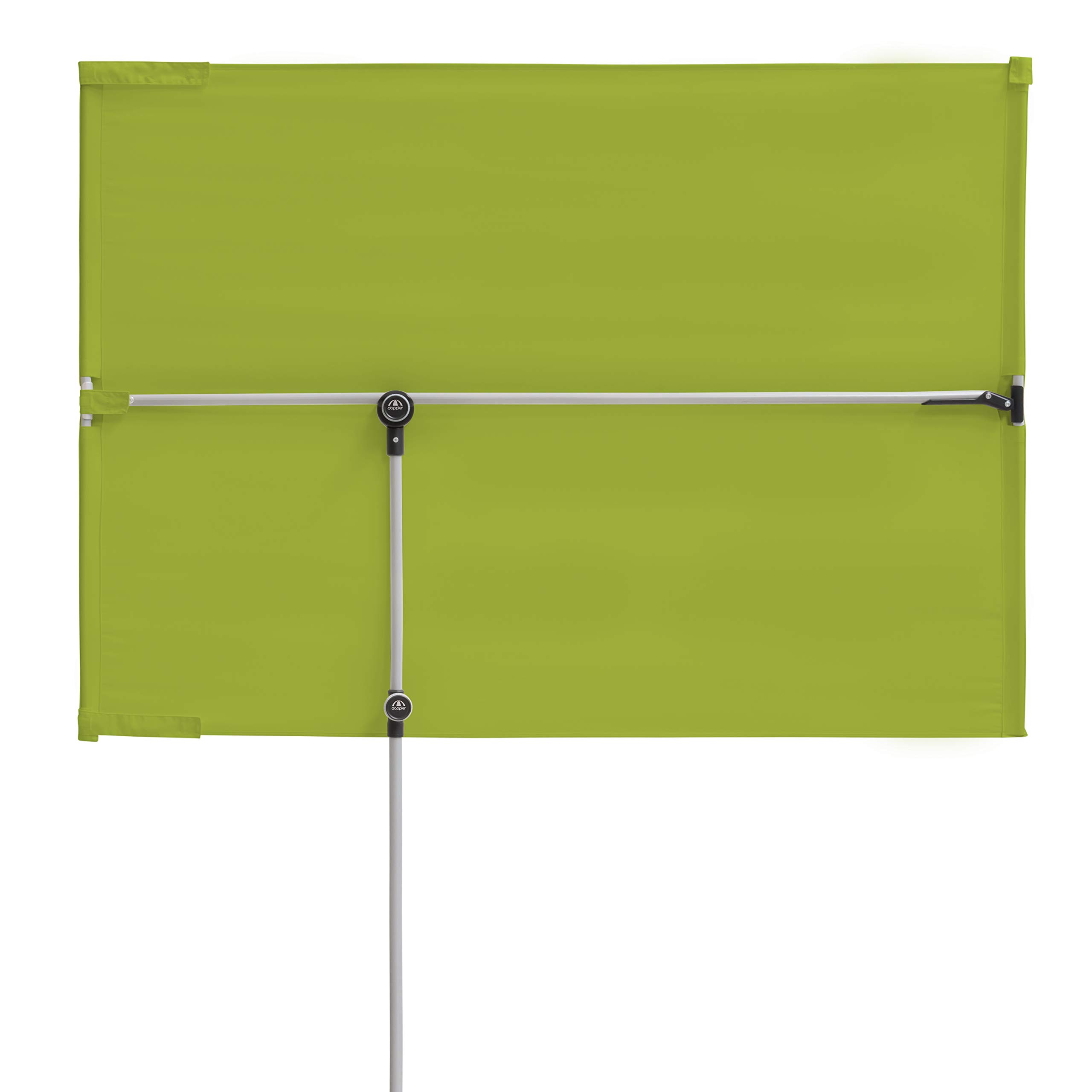 Doppler Parasol rectangular para balcón activo, ideal para el balcón, 180 x 130 cm, verde, 180x130