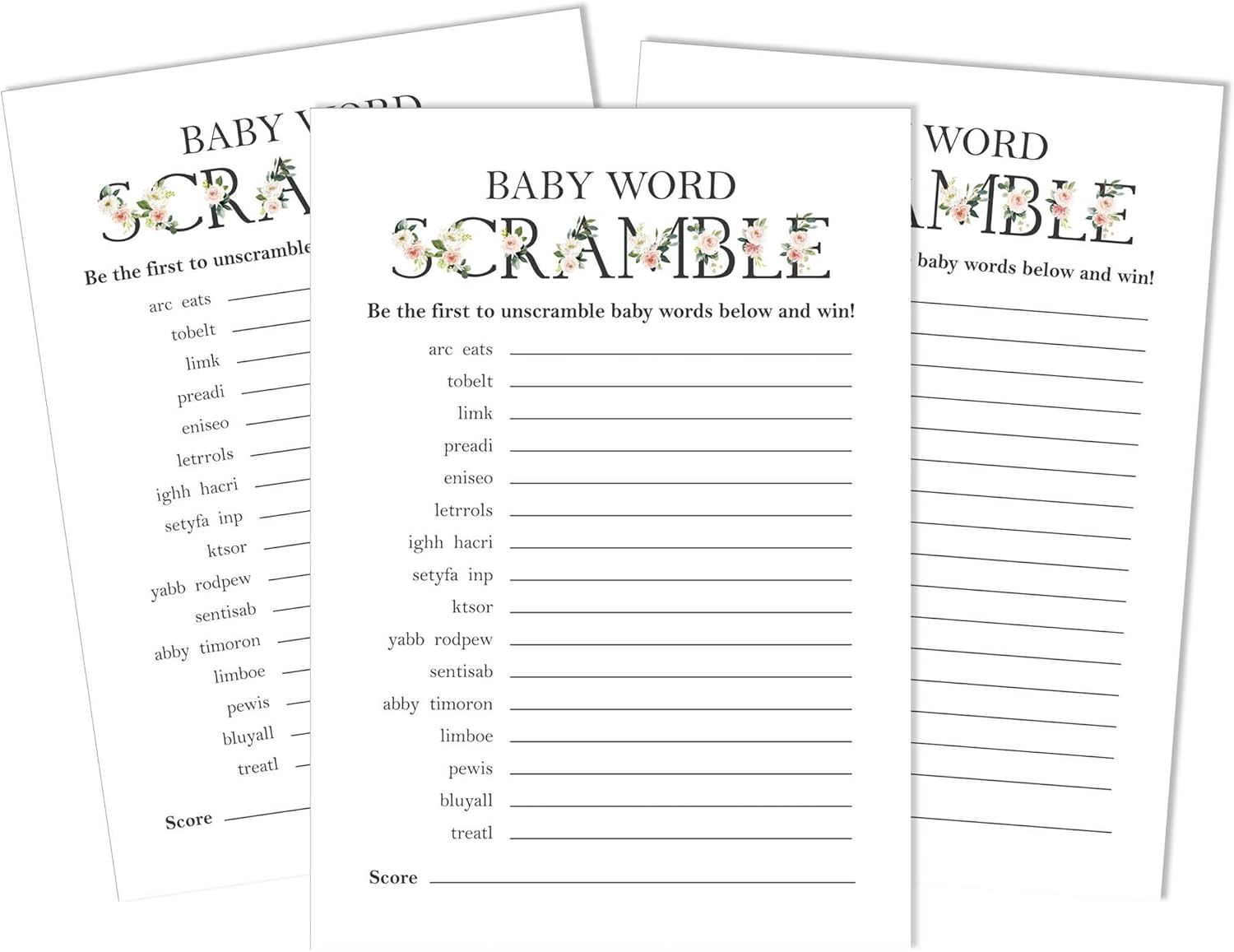 Inkdotpot Diner De Repetition Drole Qui A Dit Cette Question A La Fete Bridal Douche Fince Idees De Jeu Floral 50-Pack Il A Dit Qu'Elle A Dit Des Cartes Pour Les Couples