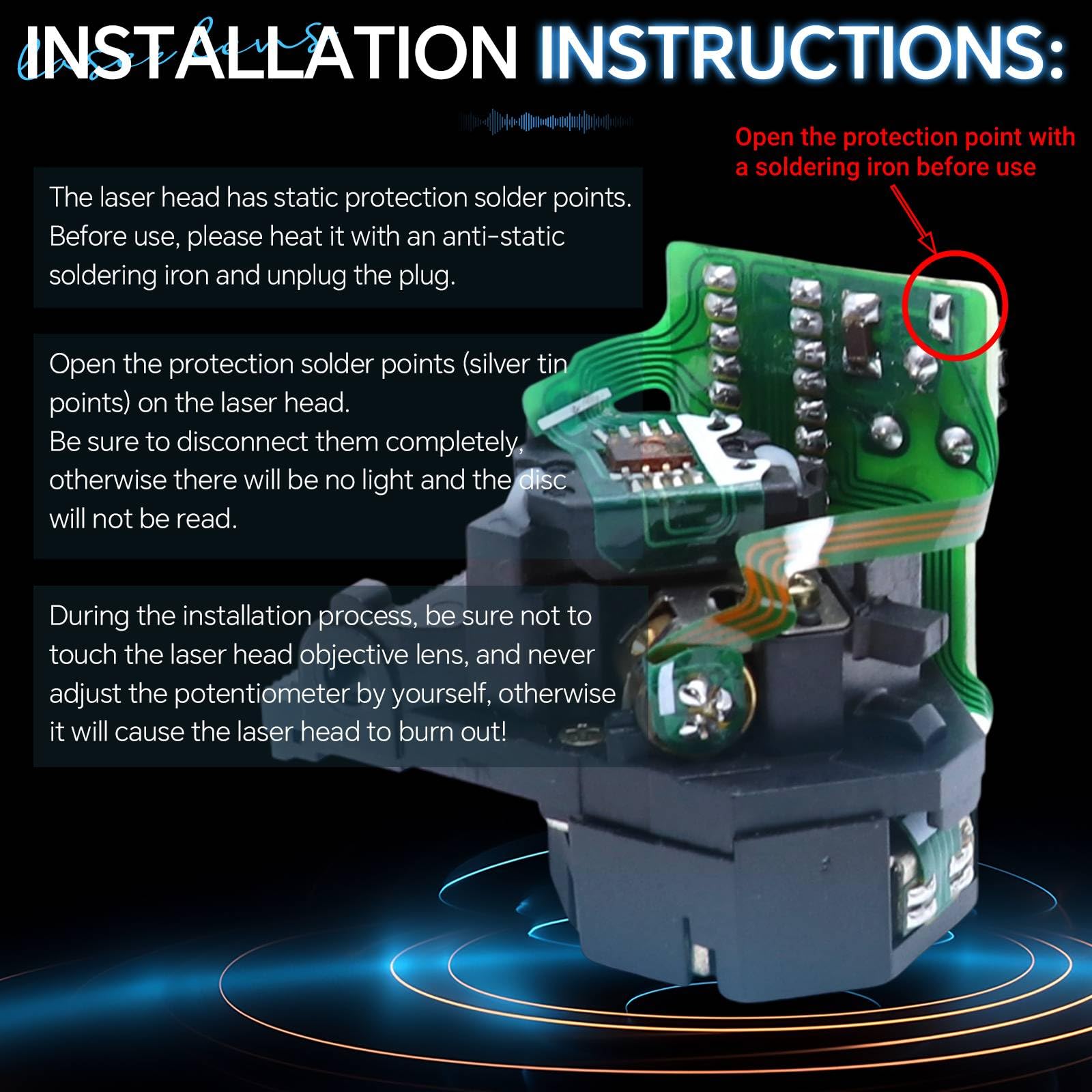 Kss-210a Lente Laser Pick-up Ottico, Realizzata con componenti elettronici, pregevole fattura, Design standardizzato, per Parti di Ricambio del meccanismo CD/vcd