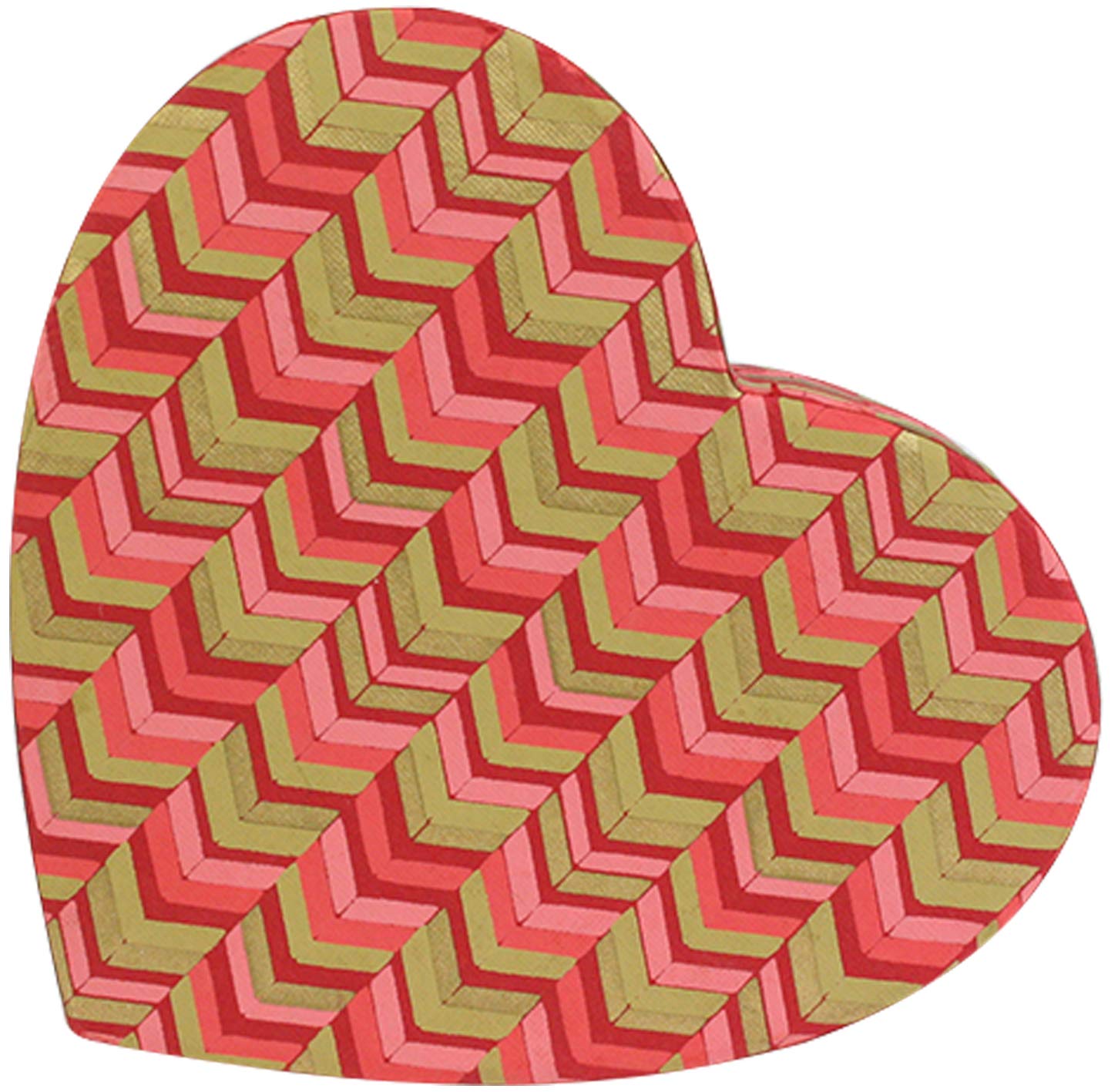 Emartbuy Set Aus 3 Herzförmigen Geschenkboxen – Handgefertigt Aus Baumwollpapier, Rot/rosa/gold, 3 Größen (16-22 Cm), Keine Montage