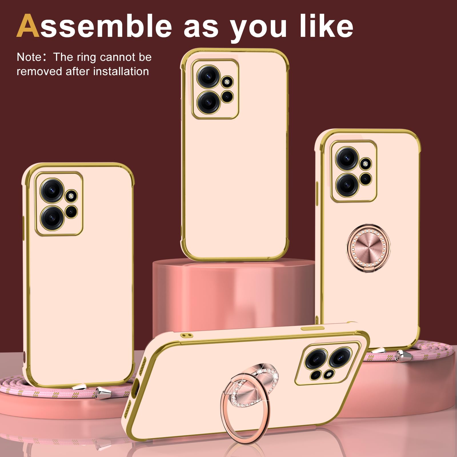 Cover Xiaomi 14 Cover Per Redmi Note 12 TUUTPU Cover Per Xiaomi Redmi Note 12 4G Con Cordino, Custodia Con 360° Metallo Ring Kickstand, Ultra Sottile Morbido Silicone Antiurto Protettivo Case Con Cover Xiaomi 14 Cover Per Redmi Note 12 TUUTPU Cover Per Xiaomi Redmi Note 12 4G Con Cordino, Custodia Con 360° Metallo Ring Kickstand, Ultra Sottile Morbido Silicone Antiurto Protettivo Case Con