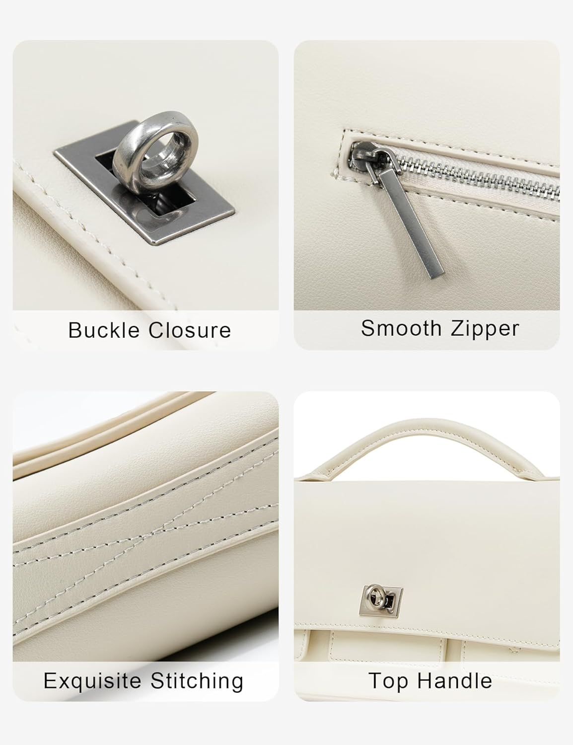 Genuine Leather Shoulder Bag for Women Trendy Crossbody Handbag with Top Handle - Image 6