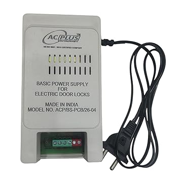 Power Supply | Operates Electronic Door Lock by Switch | Compatible with Access Control Systems | Reliable Security Door Lock