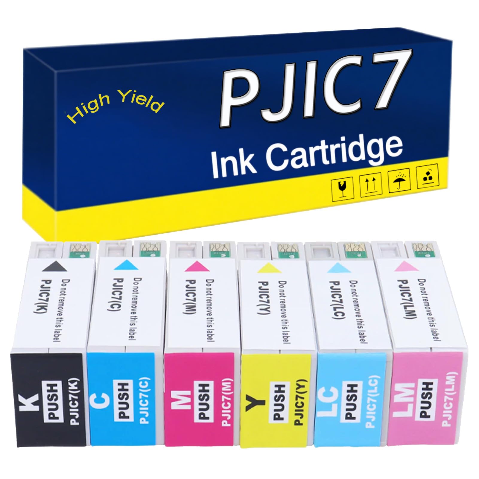 Amazon.co.jp: for EPSON PJIC7 PJIC7-K PJIC7-C PJIC7-M 28ML用互換