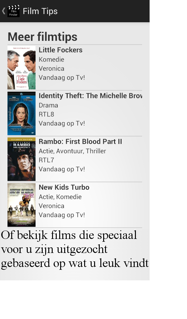 Film Finder App on Amazon Appstore