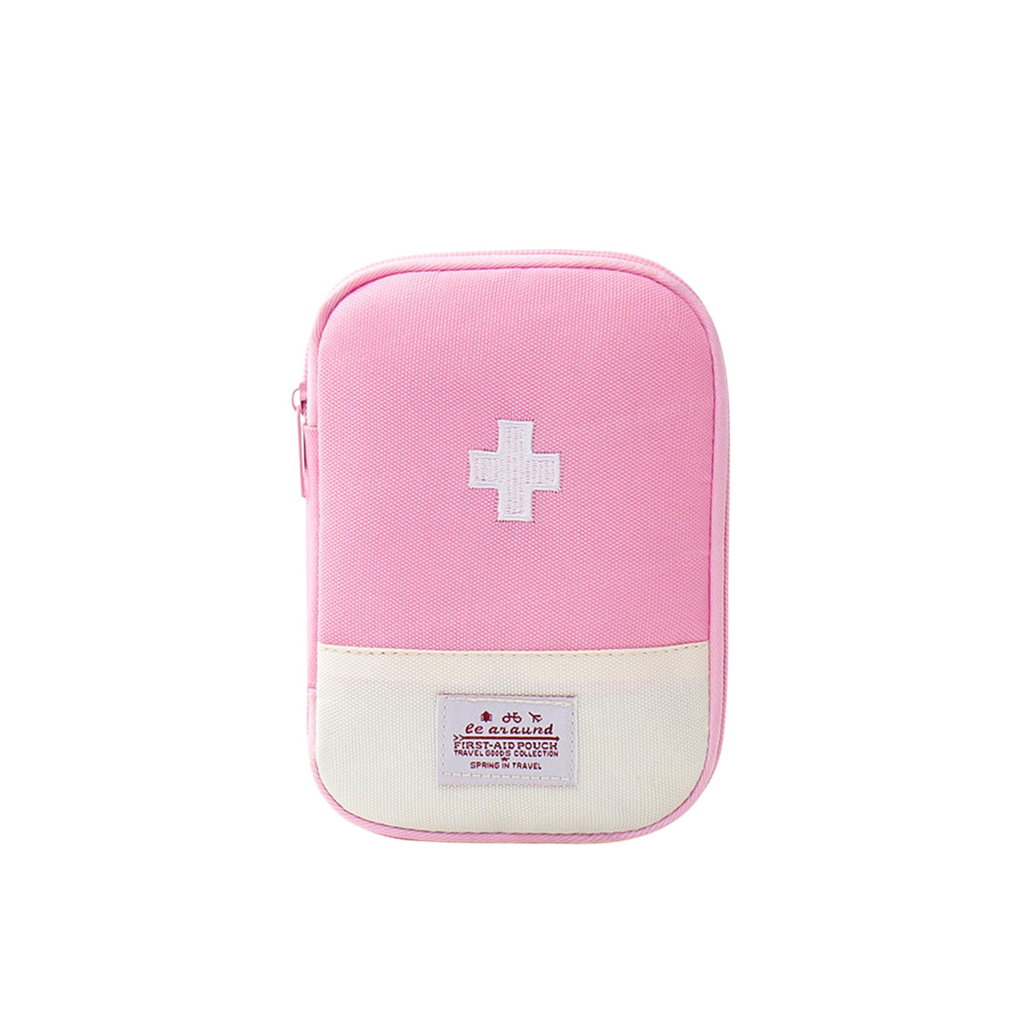 FunBlast First Aid Pouch – Mini Portable Medicine Bag for Travel, Medicine Storage Bag, Pill Organizer, Zippered Medicines Bag for School, Travel, Camping (Pink)-image-8