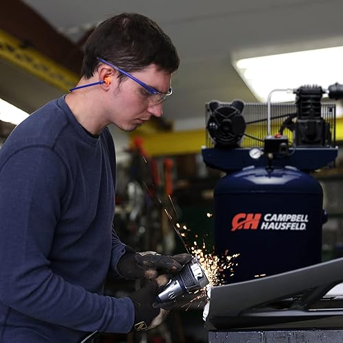 Miniatura 2 de Campbell Hausfeld Compresor de aire estacionario vertical vertical de 60 galones 3.7 HP 230V (VT6195) Azul