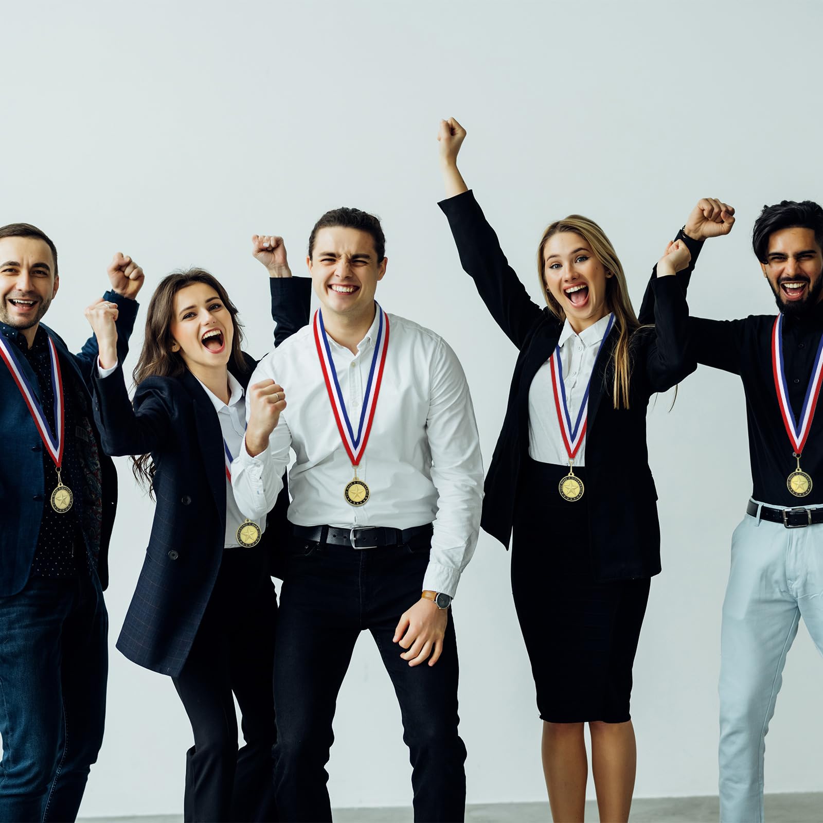 Medaillen für Mitarbeiter des Monats, mit Nackenband, Emaille, Sternerkennung, Gold, Sie machen einen Unterschied, Geschenke, Wertschätzung, Medaillen für Kollegen, Team, Ruhestand, Belohnung