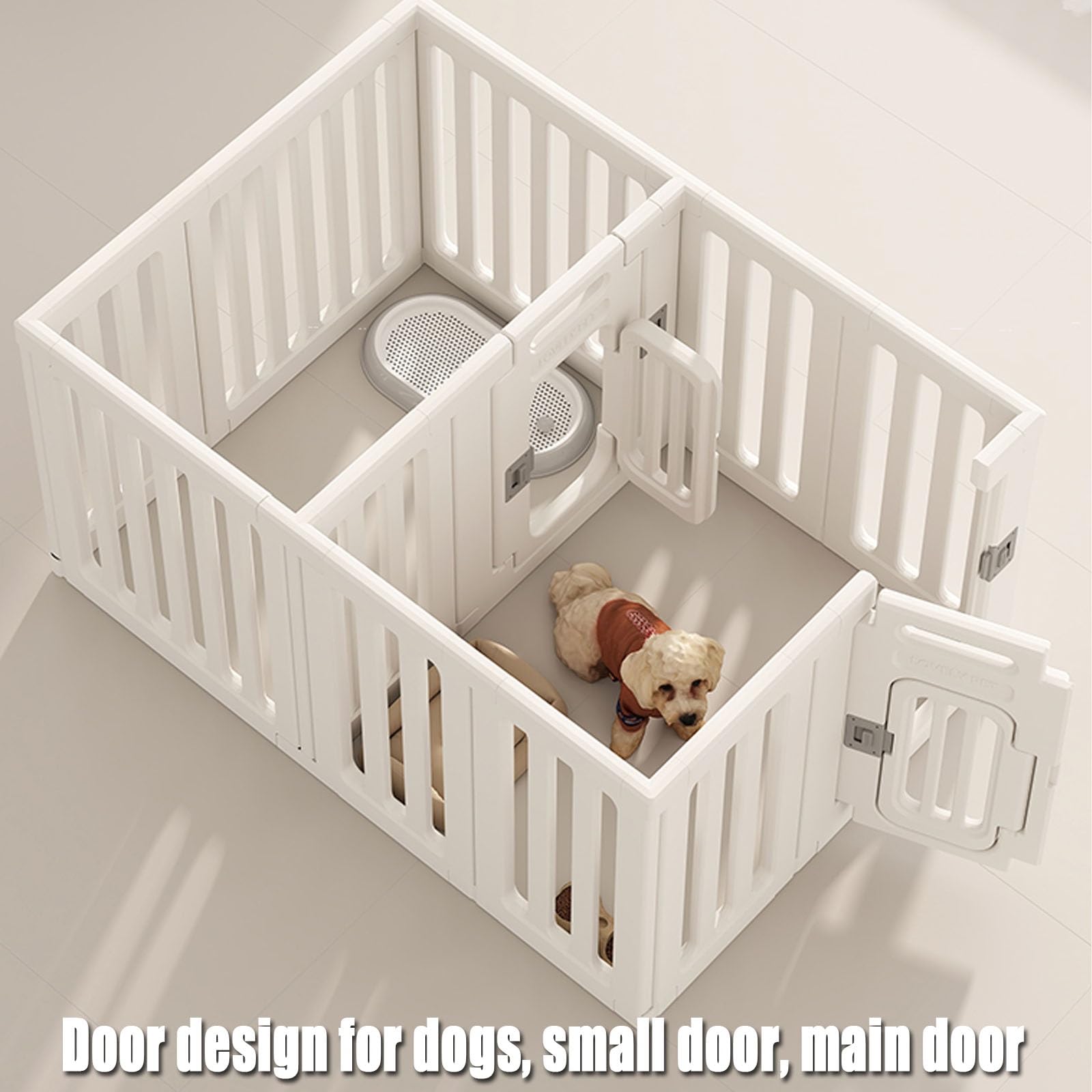 Parque for Perros Transparente, Parque for Perros de plástico acrílico Transparente for Interiores, Parque for Perros de acrílico, for Cachorros, Gatos, Conejos(60cm/23.6in,6 Pieces)