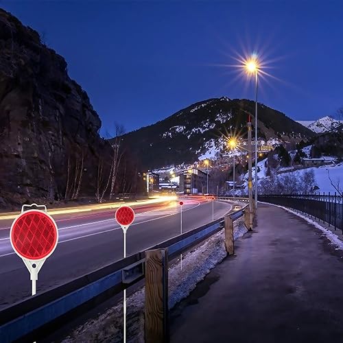 Miniatura 6 de Marcadores reflectantes para entrada, marcadores de quitanieves, reflector de doble cara de poste de fibra de vidrio de 51 pulgadas para entrada