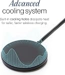 Wireless Charger for Tracking Card 15W Fast Charging Pad QI Compatible with iPhone, Android, Earbuds - Non-Slip Surface, Advanced Cooling