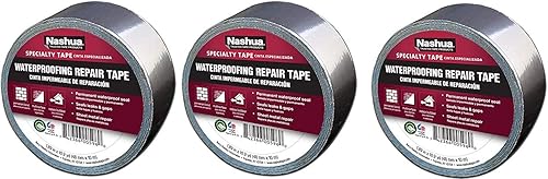 Nashua 361-11 - Cinta de aluminio para reparación de impermeabilización, 11 mil de grosor, 32.8ft de longitud, 1.890in de ancho, aluminio (3)