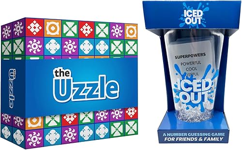 Paquete de juego 3.0 + Iced Out, juego de mesa familiar rápido y divertido para niños y adultos, juegos de adivinanzas de patrones y números para