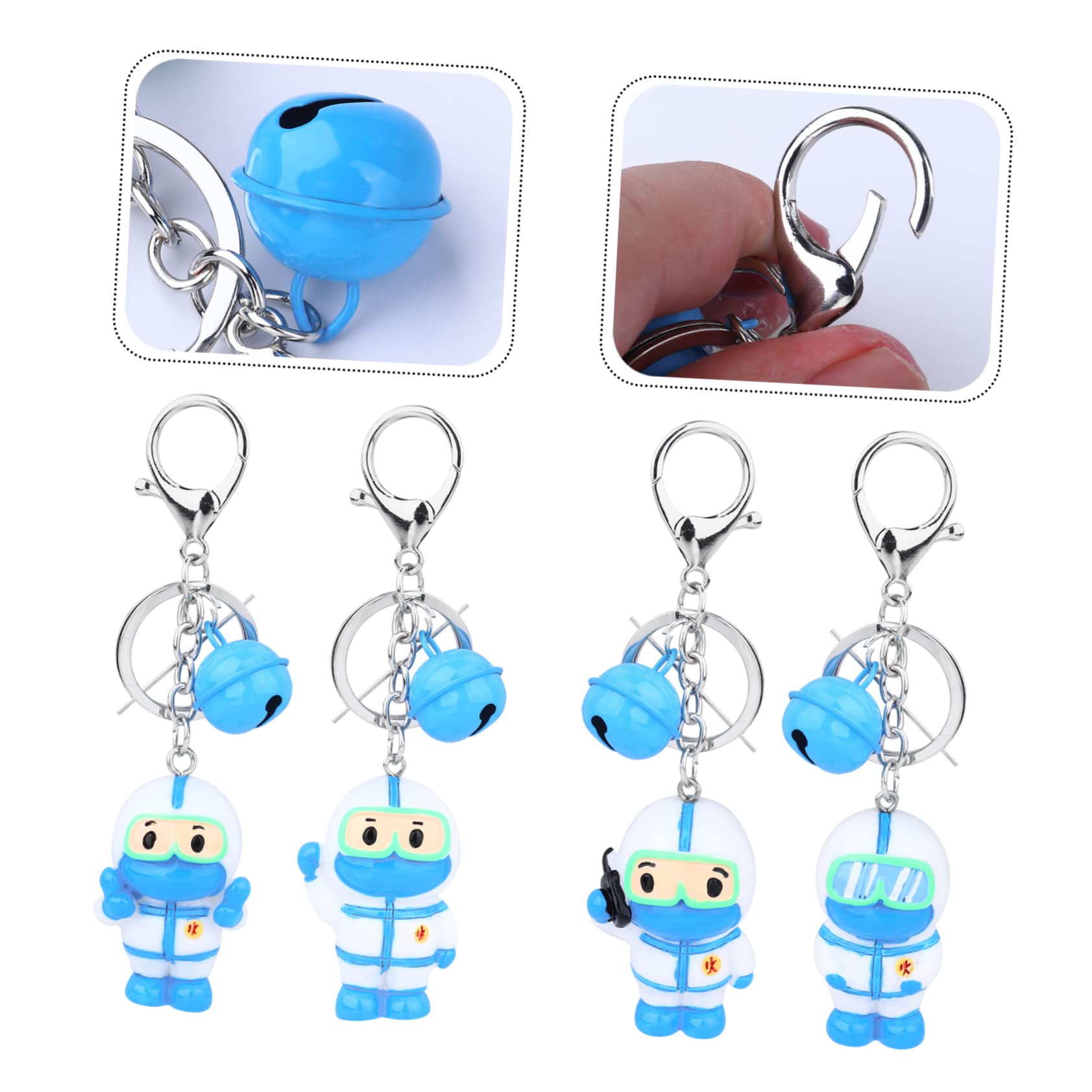 Toyvian 3 Set Crea Il Tuo Portachiavi Artigianale Con Ciondolo A Forma Di Bambola Portachiavi Per Accessori Personalizzati 4 Pezzi * 3