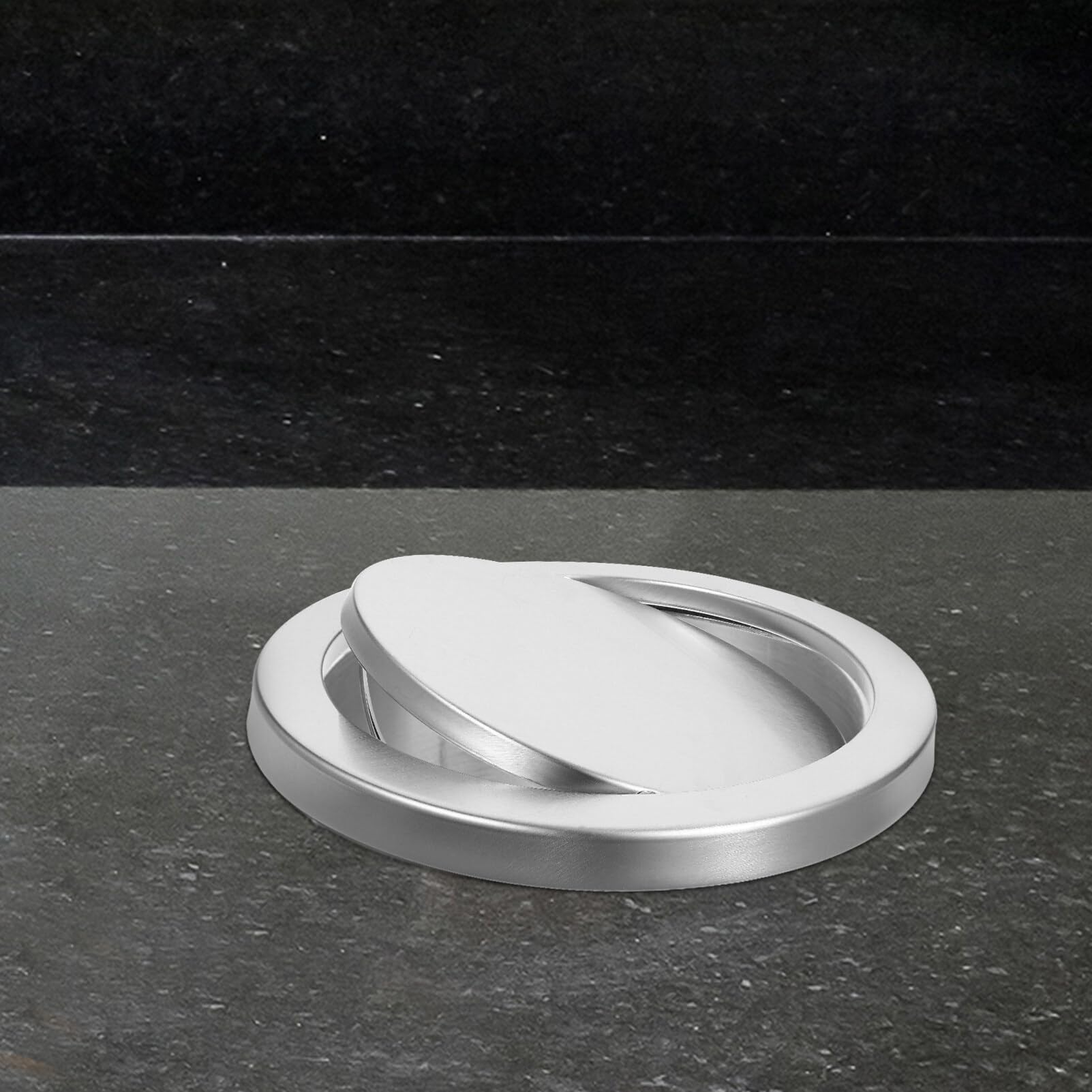 Couvercle Basculant En Acier Inoxydable Pour Poubelle 30 Cm Résistant Aux Intempéries Accessoire Remplacement Pour Poubelle De Cuisine Et Lieux Publics