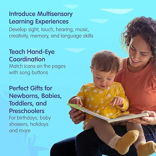 Miniatura 4 de Baby Shark - Libro de sonido de 10 botones para cantar, juguetes de tiburón bebé, juguetes de aprendizaje y educación, libros interactivos para