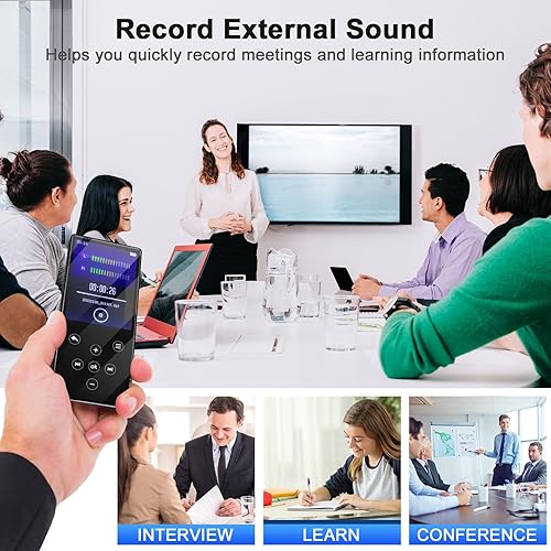 Miniatura 5 de Gueray Reproductor de MP3 Bluetooth 64GB HiFi calidad de sonido reproductor MP3 con altavoces Soporte FM Radio Grabadora TF Tarjeta (negro)