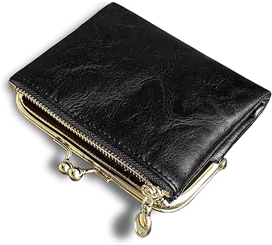 AOXONEL Vrouwen Kleine Bifold Lederen Portemonnee Rfid Blokkerende Dames Polsband met Kaarthouder ID venster Coin Purse, Small, Vintage
