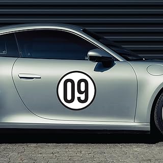 Custom Race Car Number Decals | Vinyl Stickers or Magnet | Size 6 to 24 inches | Racing Numbers for Cars Trucks Motorcycles | Autocross Track Day SCCA NASA PCA