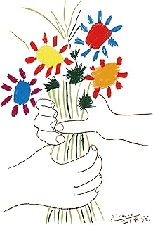 jenesaisquoi Picasso Wall Art The Peace Bouquet Art Print Picasso Artwork Picasso Posters Canvas Wall Art for Living Room Bedroom Office (Unframed, 12" x 16")