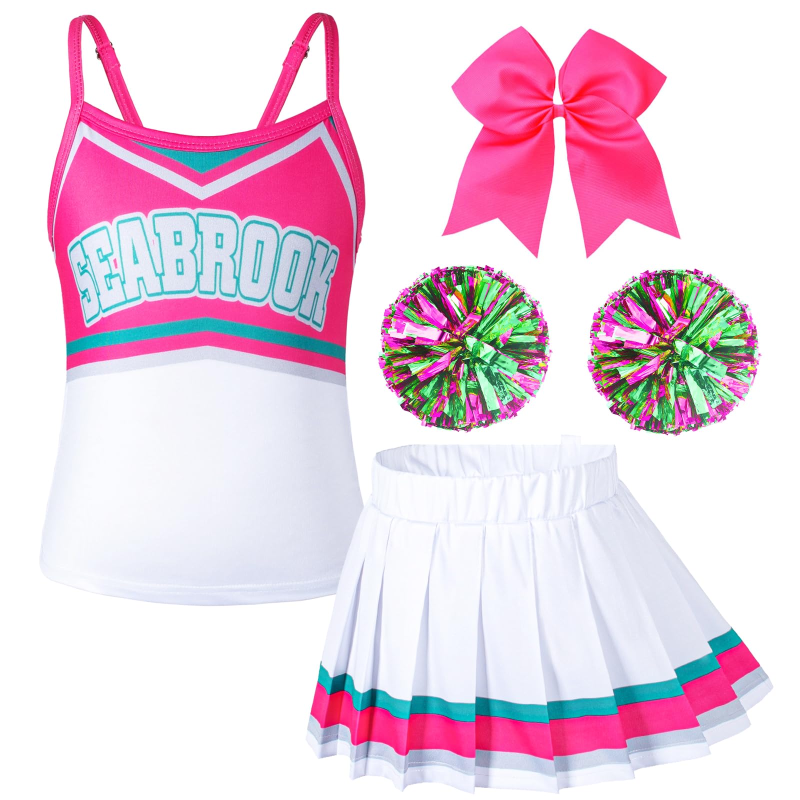 Matagami Kids Girls Cheerleader Costume for Birthday Halloween Party Cosplay 3-14 Years