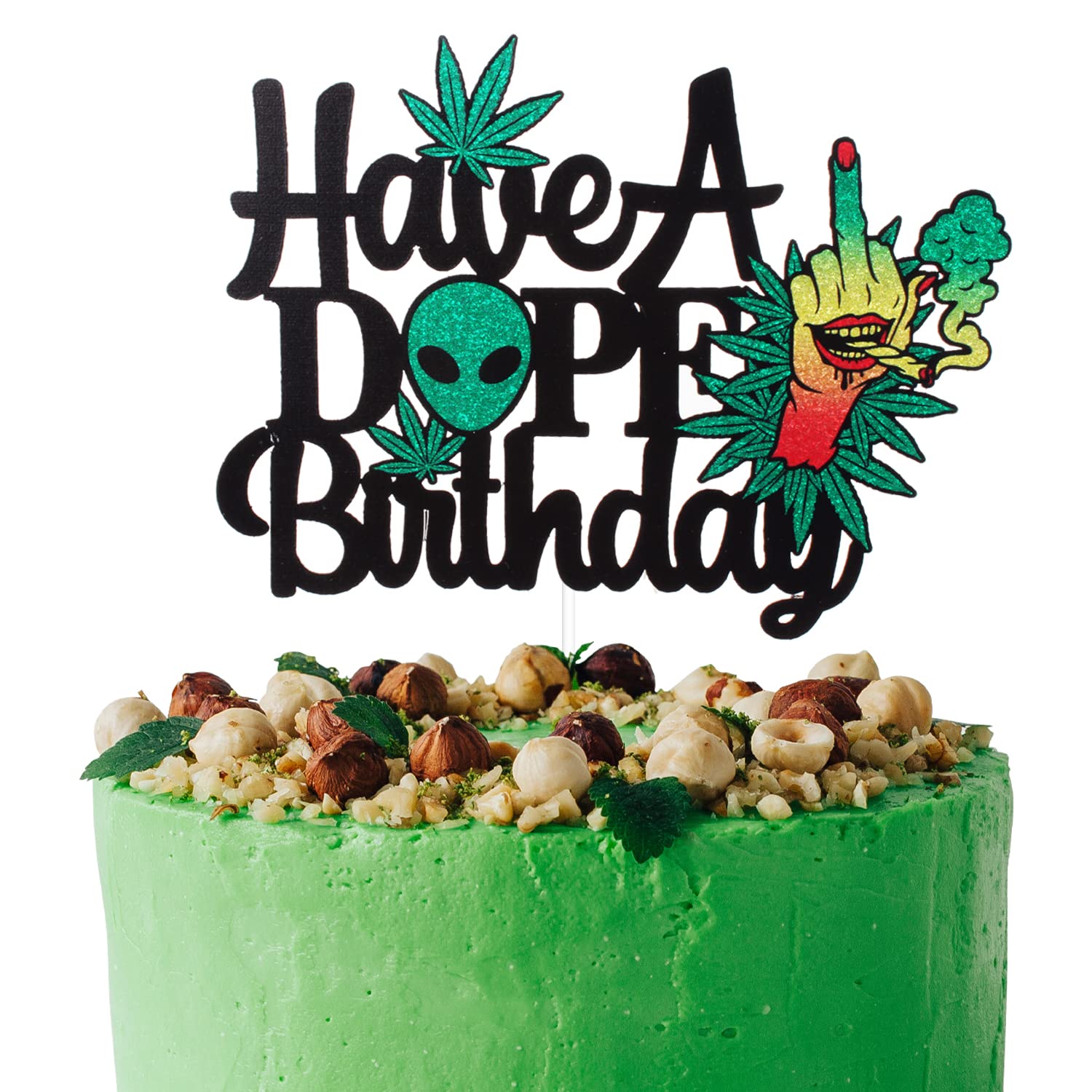 Buy Leaves Have A Dope Birthday Happy Birthday Cake Topper - Pot Weed