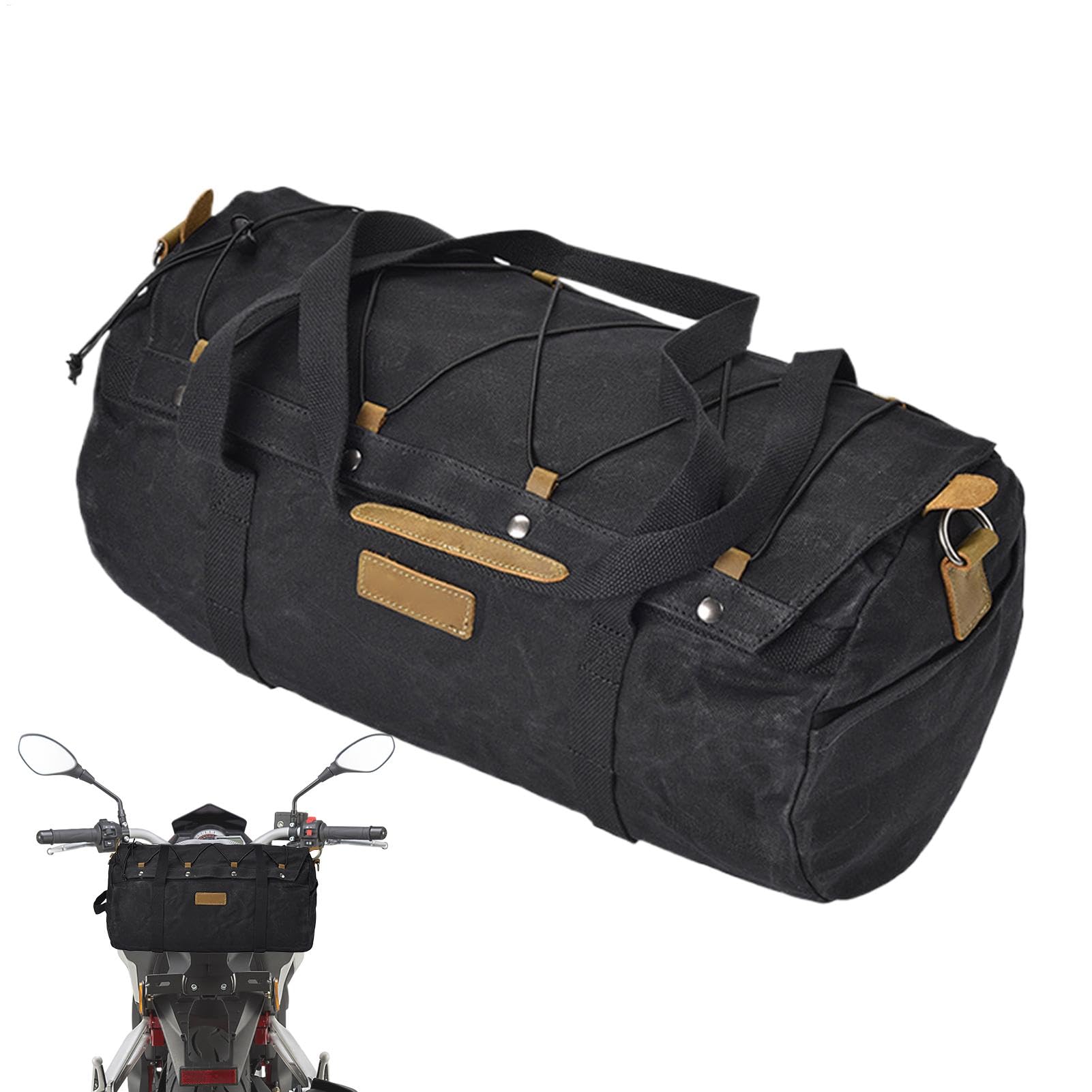 Borsa da viaggio in moto, borsa per bagagli in moto Backpack di stoccaggio | per cicli esterni impermeabili retrò con cerniera e fibbia per vari