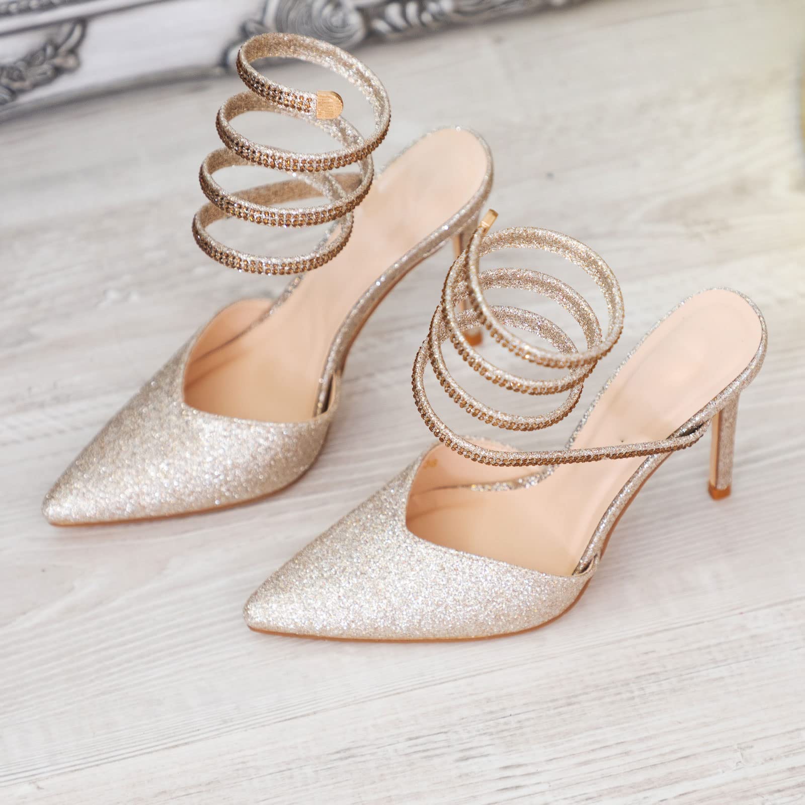 Toocool Scarpe Donna Sabot Sandali decoltè Glitter Molla Eleganti X8291