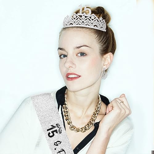 Miniatura 6 de 15 y fabulosas decoraciones, regalos de 15 cumpleaños para adolescentes, ideas de 15 cumpleaños, decoraciones de 15 años, tiara de 15 años, banda de