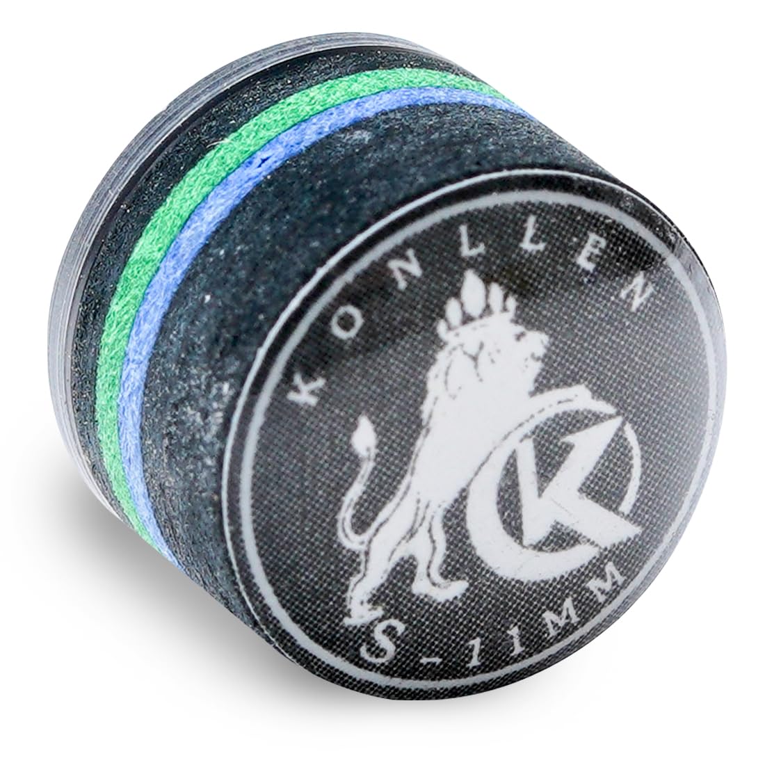 KONLLEN Pool Cue Tips 9 Layers Rainbow Billiards Tip (Hardness SX/SS/S/M/MH/H) (Size 11mm/14mm) Pool Cue Tip with Transparent Gasket Billiards Cue Accessories