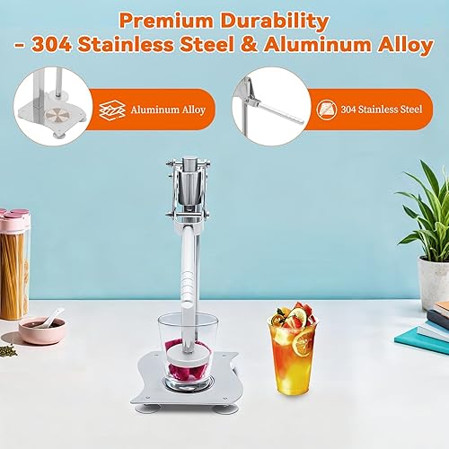 Miniatura 2 de Bacocoo - Triturador manual de limón, exprimidor de frutas de acero inoxidable resistente, trituradora de nueces y trituradora para limón, naranja,