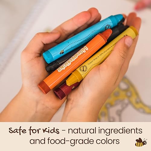 Miniatura 2 de Honeysticks Crayones de cera de abeja 100% pura, crayones jumbo para niños pequeños, no tóxicos, colores de grado alimenticio, fabricados de forma