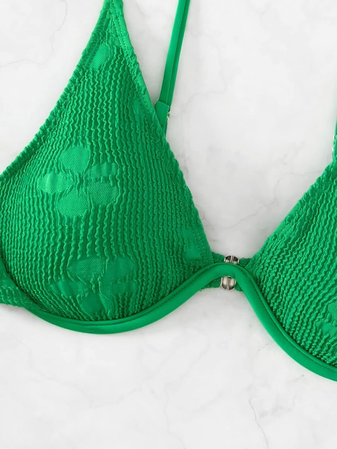 Women's Bathing Suit Floral Pattern Underwire Swimsuit Bikini Top - Image 3